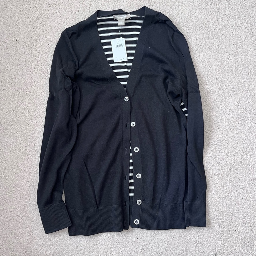 Banana Republic Women's Black Cardigan Sweater NWT Size Large